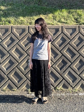 「アイテム（Tシャツ/カットソー）」を使った、りんりんさん（レディース・162cm）の夏コーディネート
