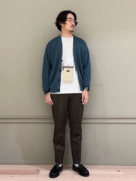 「Mお悩み別 / ふともも筋肉質」｜「アイテム（スラックス）」を使った、miyaokaさん（メンズ・182cm）の秋コーディネート
