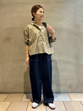 「アイテム（バックパック/リュック）」を使った、jimaさん（レディース・163cm）の秋コーディネート