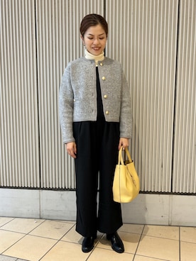 「RODE SKO（ロデスコ）のアイテム（トートバッグ）」を使った、jimaさん（レディース・163cm）の秋コーディネート