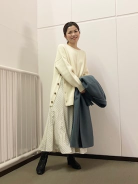 「アイテム（チェスターコート）」を使った、jimaさん（レディース・163cm・30代）の冬コーディネート