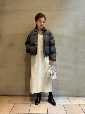 「アイテム（ダウンジャケット/コート）」を使った、jimaさん（レディース・163cm）の秋コーディネート
