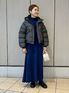 「アイテム（その他アウター、グレー系）」を使った、jimaさん（レディース・163cm）の秋コーディネート