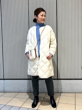 「RODE SKO」｜「アイテム（ダウンジャケット/コート）」を使った、jimaさん（レディース・163cm）の秋コーディネート