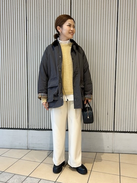 「アイテム（ボストンバッグ）」を使った、jimaさん（レディース・163cm）の秋コーディネート