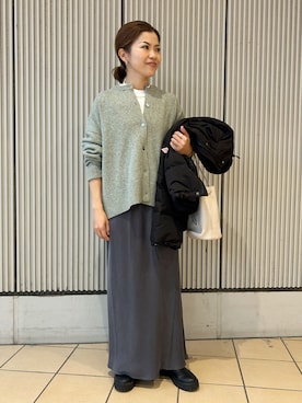 「かぐれ」｜「アイテム（その他アウター）」を使った、jimaさん（レディース・163cm）の冬コーディネート