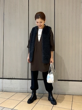 「スウェットパンツ」｜jimaさん（レディース・163cm）の秋コーディネート