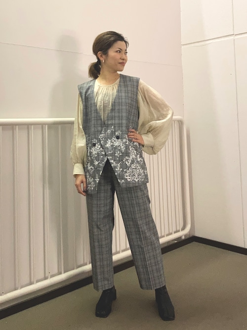 セール】センタープレスWIDEチェックパンツ（その他パンツ