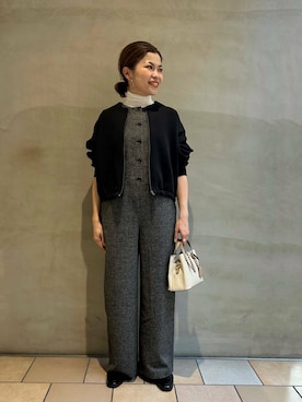 「アイテム（オールインワン・サロペット）」を使った、jimaさん（レディース・163cm）の秋コーディネート