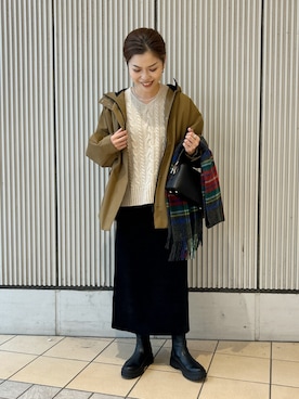 「URBAN RESEARCH DOORS（アーバンリサーチドアーズ）の防風/撥水ドロストフーディ（その他アウター）」を使った、jimaさん（レディース・163cm）の秋コーディネート