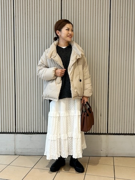 「URBAN RESEARCH DOORS（アーバンリサーチドアーズ）のトラックソールブーツ（ブーツ）」を使った、jimaさん（レディース・163cm）の秋コーディネート