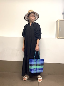 「Santelli Francesca（サンテッリフランチェスカ）のアイテム」を使った、jimaさん（レディース・163cm）の夏コーディネート