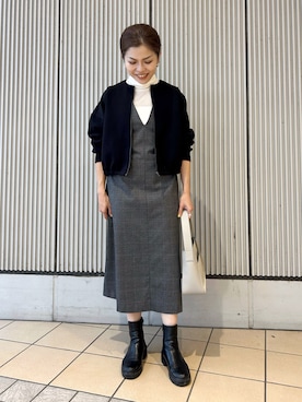 「アイテム（ワンピース/ドレス）」を使った、jimaさん（レディース・163cm・30代）の秋コーディネート