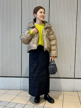 「アイテム（ボストンバッグ）」を使った、jimaさん（レディース・163cm）の秋コーディネート