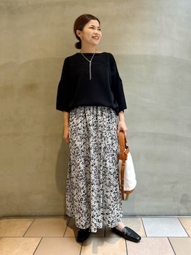 「アイテム（ニット/セーター）」を使った、jimaさん（レディース・163cm・30代）の夏コーディネート