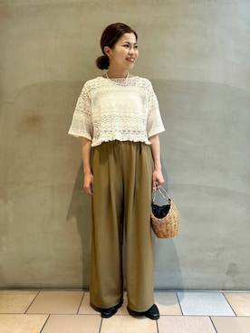 「初夏のお出掛けコーデ」｜「アイテム（アクセサリー）」を使った、jimaさん（レディース・163cm）の春コーディネート