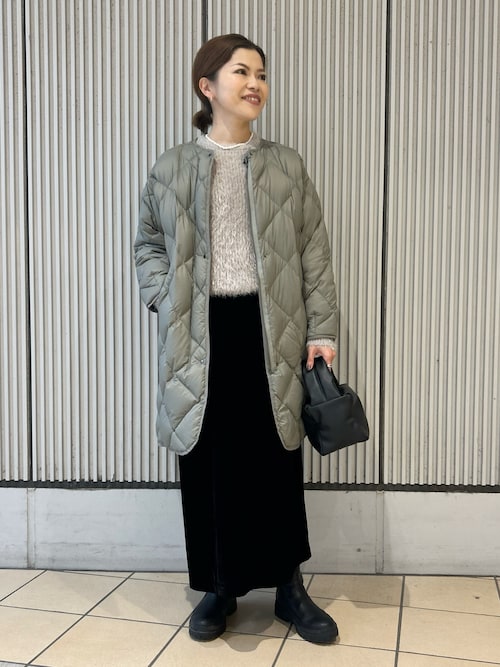 セール】ライトダウンキルトロングコート（ダウンジャケット/コート