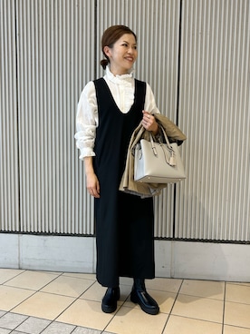 「アイテム（ブーツ）」を使った、jimaさん（レディース・163cm）の秋コーディネート