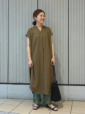 「MARCO BIANCHINI（マルコビアンチーニ）のアイテム」を使った、jimaさん（レディース・163cm）の夏コーディネート