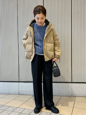 「アイテム（その他アウター、ベージュ系）」を使った、jimaさん（レディース・163cm）の冬コーディネート