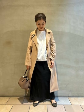 「アイテム（トレンチコート）」を使った、jimaさん（レディース・163cm）の秋コーディネート