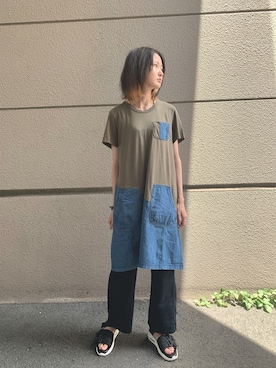 「オリーブ」｜「アイテム（サンダル）」を使った、あゆみ01041023さん（レディース・160cm）の夏コーディネート