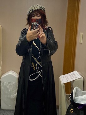 「jouetie（ジュエティ）のアイテム（ライダースジャケット）」を使った、Mari Nosukeさん（レディース・162cm）の冬コーディネート