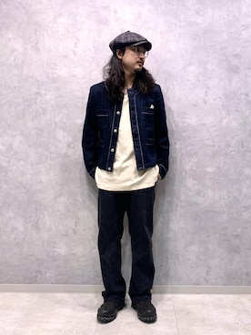 「ADAM ET ROPE'（アダムエロペ）のアイテム（デニムジャケット）」を使った、イケジさん（メンズ・171cm）の春コーディネート