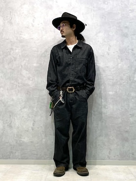 「アイテム（オールインワン・サロペット）」を使った、イケジさん（メンズ・171cm）の冬コーディネート