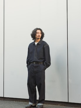 「アイテム（オールインワン・サロペット）」を使った、イケジさん（メンズ・171cm）の夏コーディネート