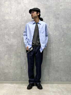 「デニム」｜イケジさん（メンズ・171cm・30代）の冬コーディネート