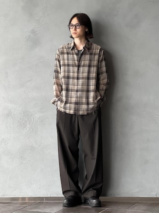 「ADAM ET ROPE'(アダムエロペ)のDELEGANT ストレートスラックス(スラックス)」を使った、kodai kanomataさん(メンズ・172cm)の夏コーディネート