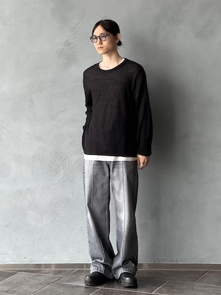 「ADAM ET ROPE'（アダムエロペ）の【mfpen/エムエフペン】Companion Jumper（Tシャツ/カットソー）」を使った、kodai kanomataさん（メンズ・172cm）の春コーディネート