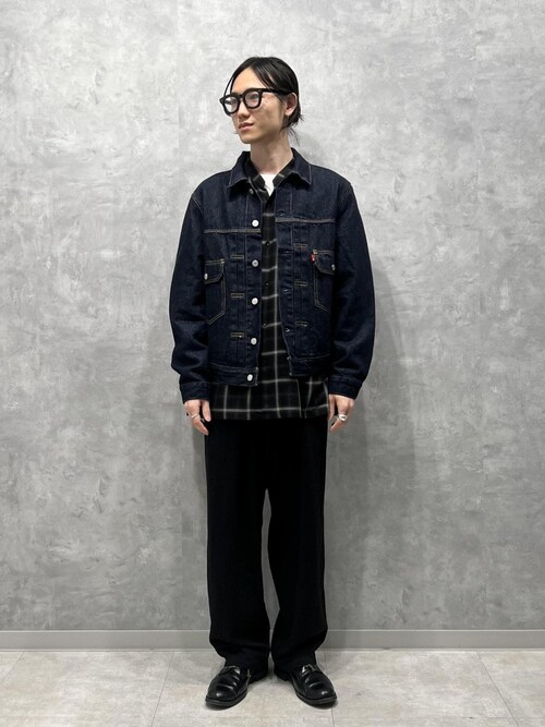セール】【WILD LIFE TAILOR】 ドレープチェック ロングスリーブ