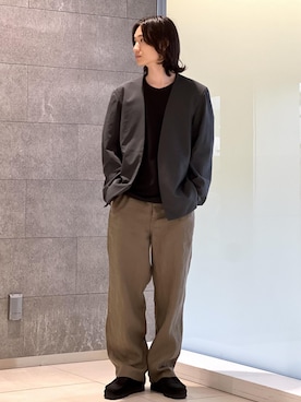 kodai kanomataさんの「リネン ワイドパンツ / ロングシーズン着用可能 / セットアップ対応」を使ったコーディネート