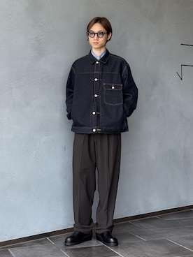 「アイテム（デニムジャケット）」を使った、kodai kanomataさん（メンズ・172cm・20代）の夏コーディネート