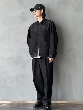 「ADAM ET ROPE'（アダムエロペ）のアイテム（デニムジャケット）」を使った、kodai kanomataさん（メンズ・172cm）の冬コーディネート