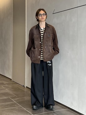 「アイテム（ポロシャツ）」を使った、kodai kanomataさん（メンズ・172cm）の秋コーディネート