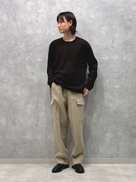 「ADAM ET ROPE'（アダムエロペ）のアイテム（スリッポン）」を使った、kodai kanomataさん（メンズ・172cm）の秋コーディネート