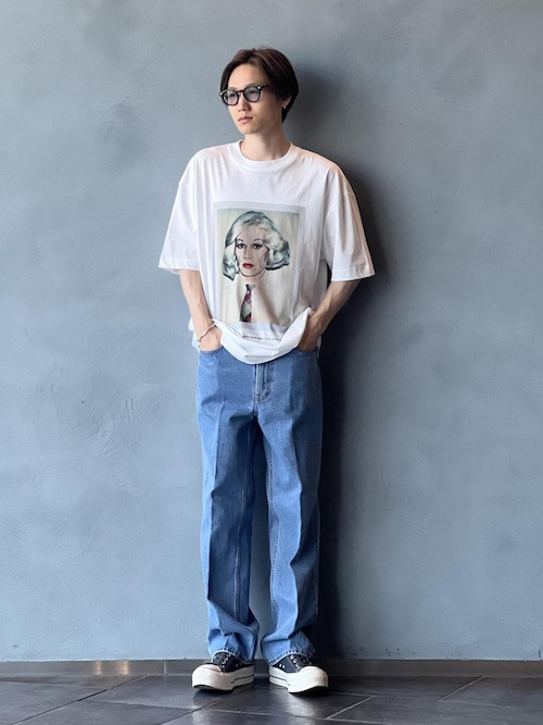 ブリーチ ストレート スラックスデニム / ADAM ET ROPE' JEANS -IMAG-