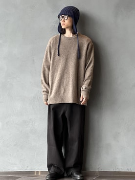 「ADAM ET ROPE'（アダムエロペ）のアイテム（帽子）」を使った、kodai kanomataさん（メンズ・172cm）の秋コーディネート