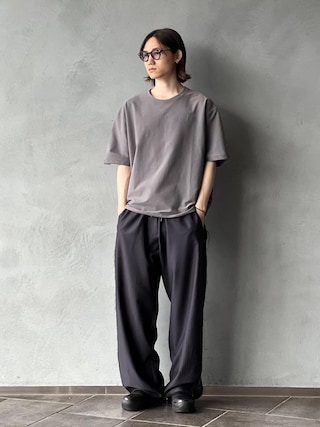 「ADAM ET ROPE'(アダムエロペ)の【MINUS】オーバーサイズTシャツ / 接触冷感 / 遮熱 / UVカット / 吸水拡散(Tシャツ/カットソー)」を使った、kodai kanomataさん(メンズ・172cm)の夏コーディネート