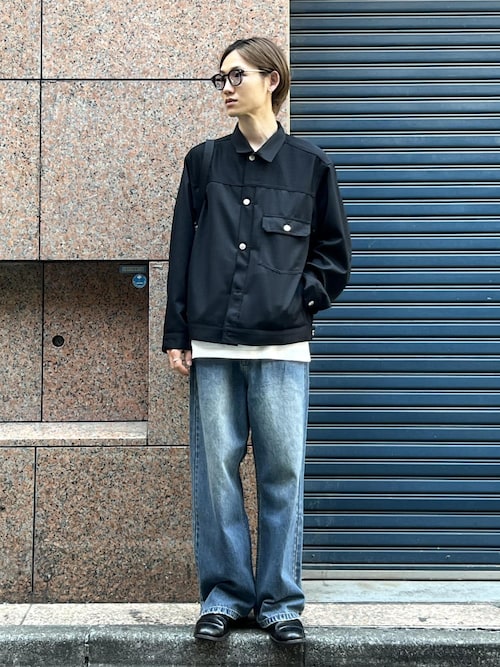 【美品】ADAM ET ROPE' 濃紺 デニムジャケット コットンUSA】ビックシルエット デニムジャケット