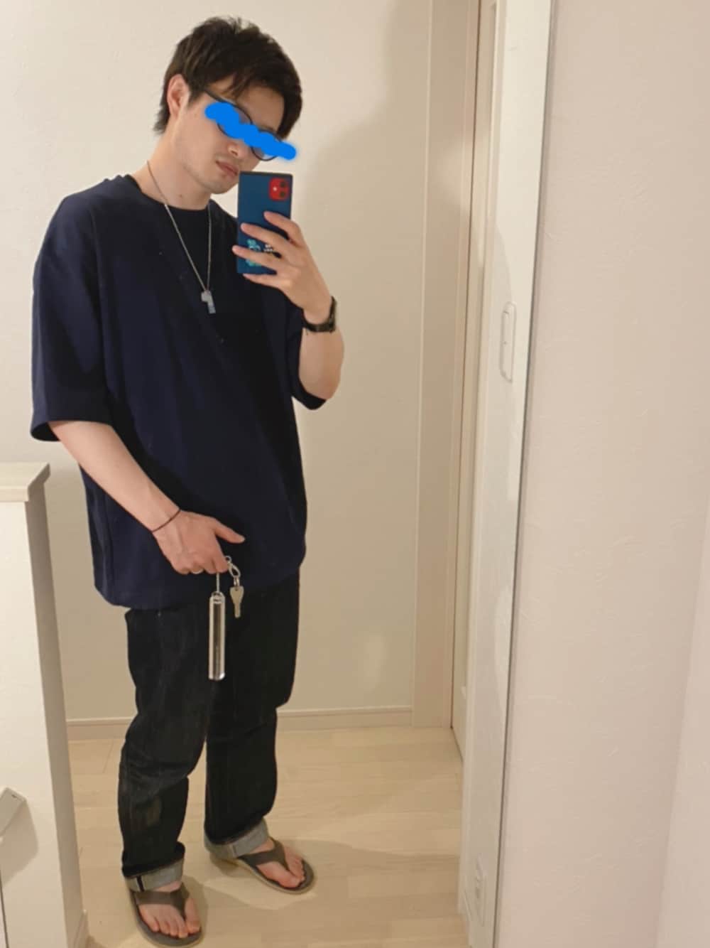 「ゆるコーデ、リーバイス501」｜「LEVI'S VINTAGE CLOTHINGのアイテム（デニムパンツ、ブルー系）」を使った、weartacktさん（メンズ・177cm）の夏コーディネートの1枚目の写真