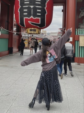 「HALHAM（ハルハム）のアイテム」を使った、PYONAさん（レディース・160cm）の春コーディネート