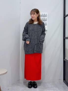 「アイテム（チョーカー）」を使った、YUIさん（レディース・162cm）の冬コーディネート