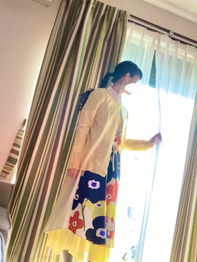 「Design Tshirts Store graniph（デザイン　ティーシャツ　ストア　グラニフ）のアイテム（シャツワンピース）」を使った、ソノヤマさん（レディース・160cm）の冬コーディネート