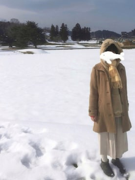 「ネコ」｜「アイテム（スウェット）」を使った、ソノヤマさん（レディース・160cm）の秋コーディネート