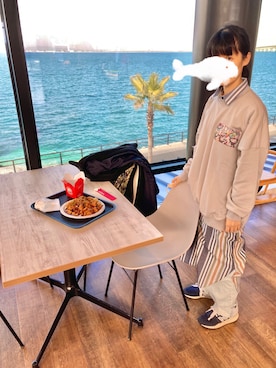 「シャツワンピ」｜「アイテム（ダッフルコート）」を使った、ソノヤマさん（レディース・160cm）の冬コーディネート
