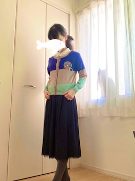 「Jocomomola（ホコモモラ）のアイテム（トップス）」を使った、ソノヤマさん（レディース・160cm）の秋コーディネート